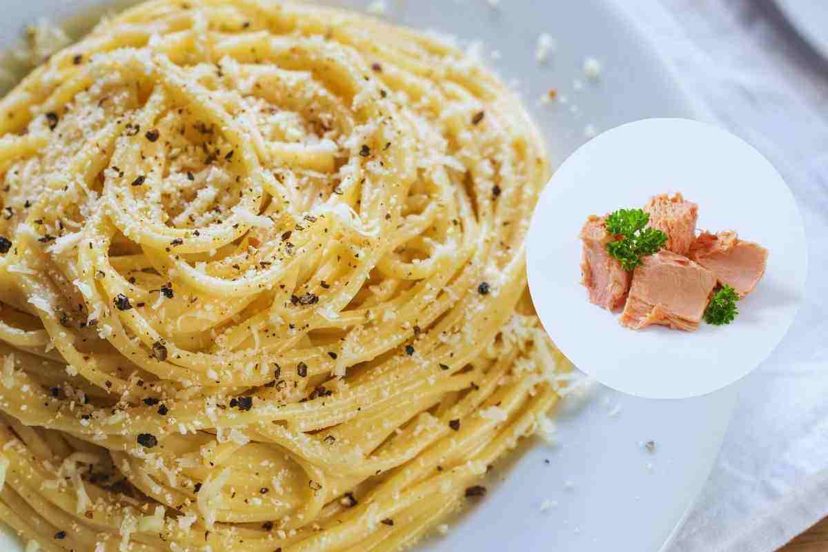 la cacio e pepe con il tonno