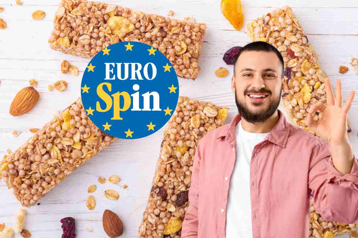 barrette cereali uomo ok eurospin logo