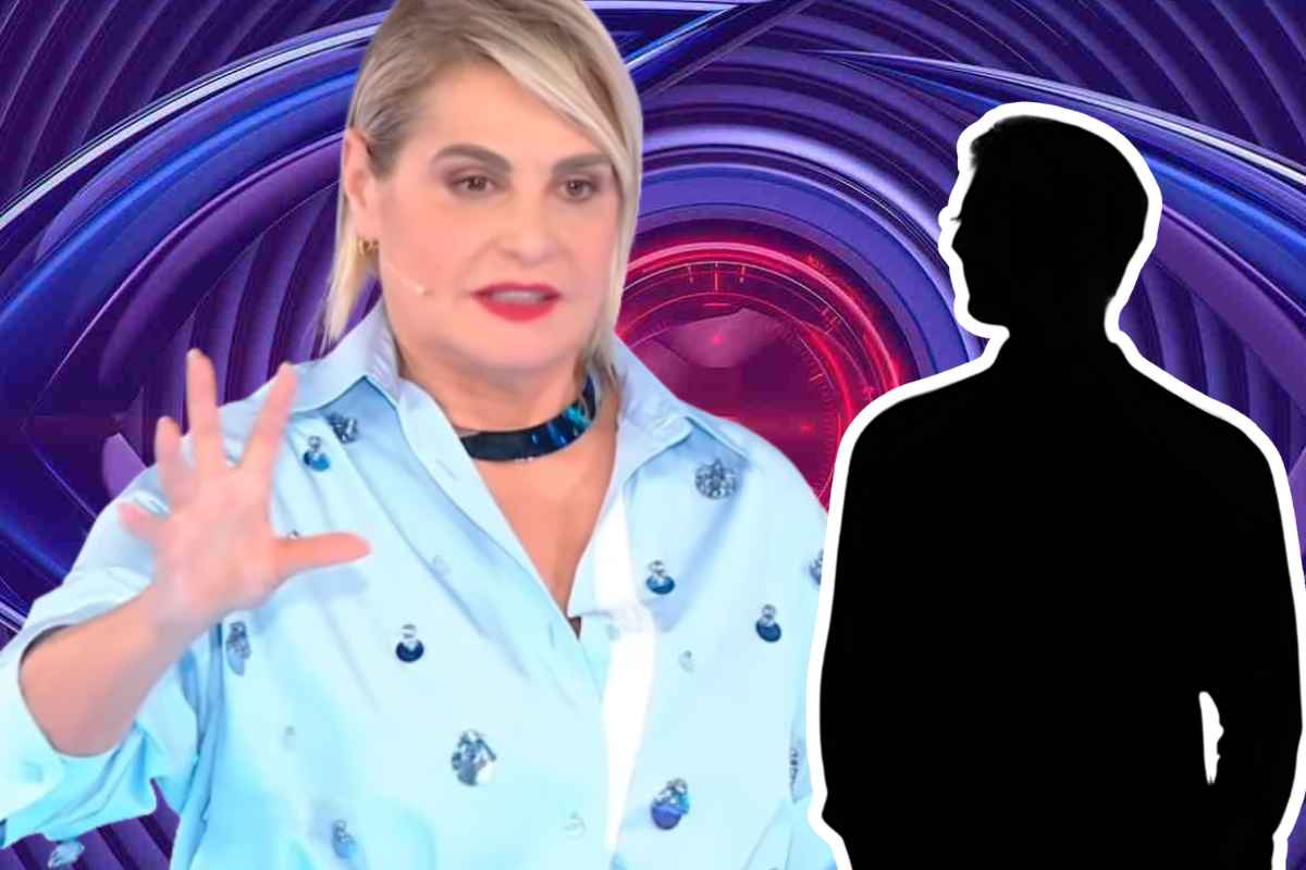 simona ventura gf sagoma uomo nera