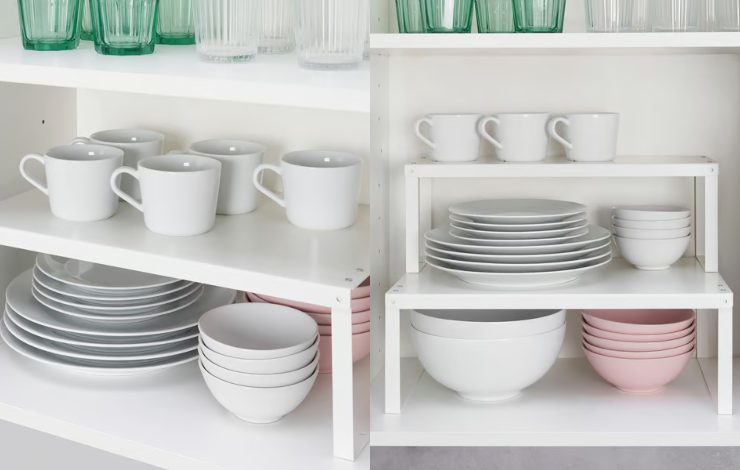 ikea divisorio tazze piatti