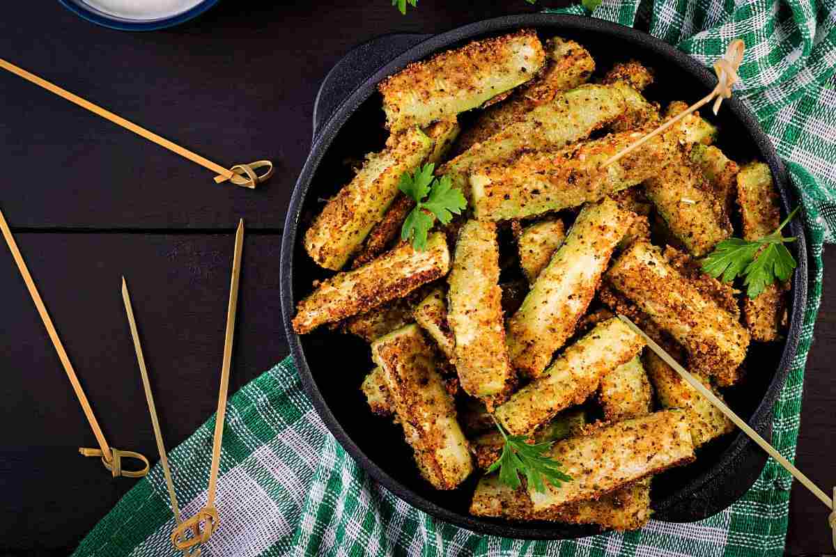 zucchine croccanti al forno