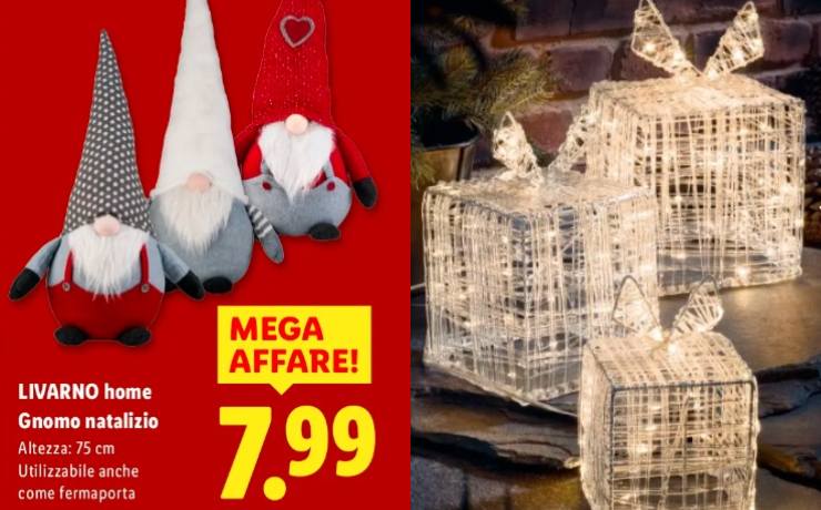 gnomi luci natale volantino lidl