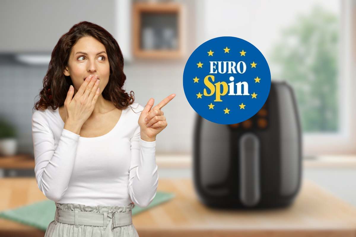 friggitrice ad aria donna indica logo eurospin