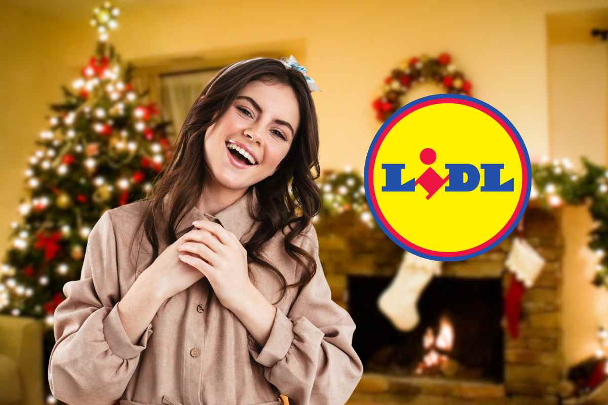 natale casa donna felice logo lidl